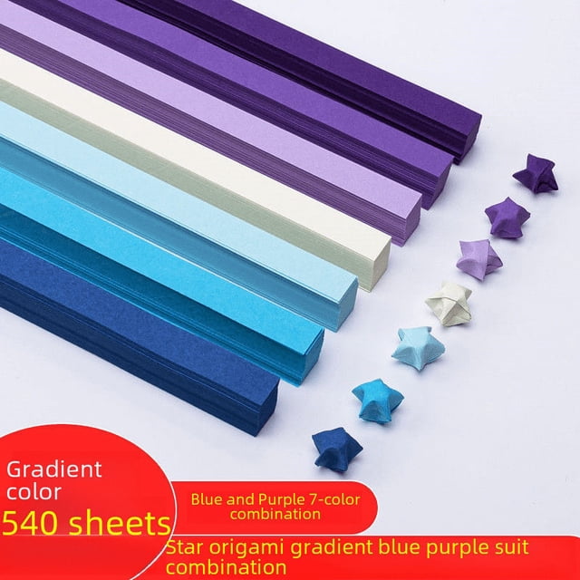 Tiras de estrellas de dibujos animados multicolores, papel de origami para hacer tú mismo, botella a la deriva, papel de estrella de la suerte, papel de deseos