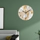 thumbnail image 4 of Reloj de cristal marmoleado para decoración de sala de estar, mármol moderno de 12 pulgadas, sin tictac Beige, 4 of 6