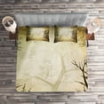 thumbnail image 2 of Ambesonne Forest Quilted Coverlet 3 Pcs, Sunbeams, King Size, Pale Yellow Black, 2 of 2