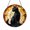 Acrylic 3.5 Inch, variant on Moonlight Black Cat Stained Glass Window Hanging, Charming Nature Inspired Decor