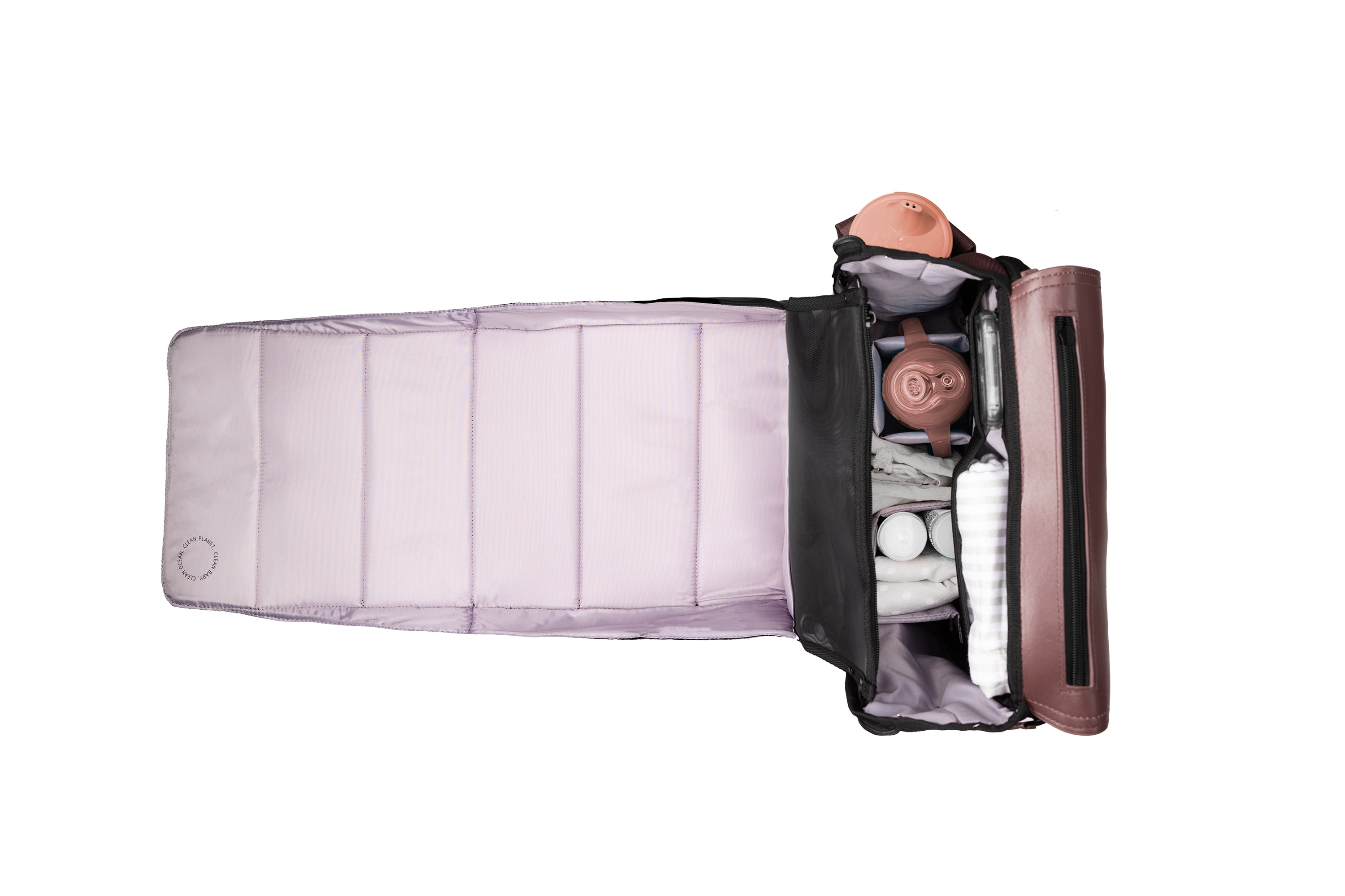 Paperclip Willow Diaper Bag Backpack with Fold-Out Changing Station, Baked Oak Brown