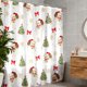thumbnail image 5 of Cortinas de Papá Noel para el hogar, adecuadas para salas de estar, estilo rural, paisaje invernal, cortinas con estampado de Papá Noel, translúcidas, 5 of 7