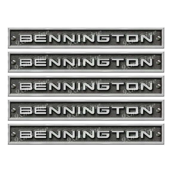 Bennington Boat Imitation Name Plate Sticker set. 10" long
