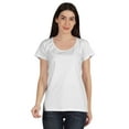 thumbnail image 1 of Inkmeso T-Shirt Basique Col Rond Manches Courtes en Coton Uni pour Femmes, 1 of 8