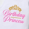thumbnail image 4 of IBTOM CASTLE Toddler Baby Girls Princess Birthday Outfits Sleeveless Printed Vest Tops+Tulle Tutu Dress+Flower Crown Party Clothes 4-5 Years Hot Pink, 4 of 8