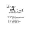thumbnail image 2 of Beistle 88684-50 - The Silver Top Hat Party Assortment For 50, 2 of 7