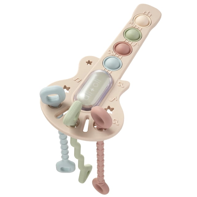 Juguete de guitarra para bebé Ali+Oli de silicona con botones pop para dentición
