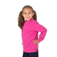thumbnail image 2 of Leveret Boys Long Sleeve Cotton Polo Shirt Magenta 14 Year, 2 of 3