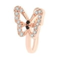 thumbnail image 2 of 2 Anillos De Nariz Falsos Con Diamantes De Imitación De Cobre, Sin Clip Para Perforar En La Nariz, Para Mujeres Y Hombres, Color Rosa Dorado 2 piezas, 2 of 8