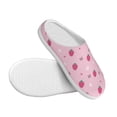 thumbnail image 3 of Lsque Strawberries Pattern Womens Comfort Cotton on Scuff With Memory Foam and Anti-skid Sole Slipper-46/47, 3 of 7