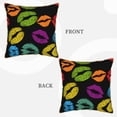 thumbnail image 2 of Home Decoration Outdoor Colorful Lips Throw Pillow Cover Case Velvet border pillowcase Decorative Cushion for Couch Bed（Without pillow core）, 2 of 6