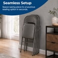 thumbnail image 3 of MECO Sudden Comfort All Steel Folding Chair Set, Cinnabar (Set of 4), 3 of 7