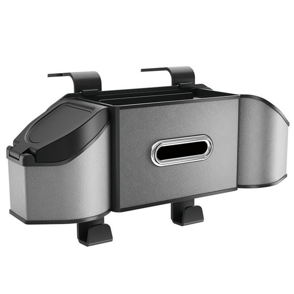 Car Seat Back Organizer, PU Leather, Multi-Pocket, Hook Design, For Car Storage/Travel