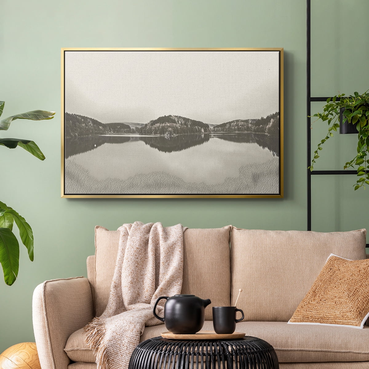 Vintage Landscape-CCCLXXIV By Wexford Home Framed in Gold Wood Gallery Wrapped Canvas 17 in. x 25 in.