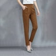 thumbnail image 4 of BLOCLOALO Dress Pants Baggy Pants Women's New Thin Elastic Loose Large Size Korean Version of Everything Long Trousers Casual Trousers Haren High Waisted Pants Work Pants Stretch Pants Wine L, 4 of 9