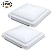 14"X 14" Universal Replacement RV Roof Vent Cover White Vent Lid For Camper Trailer Motorhome - 2Packs