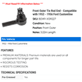 thumbnail image 2 of Front Outer Tie Rod End - Compatible with 1952 - 1956 Ford Customline 1953 1954 1955, 2 of 2