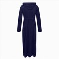 thumbnail image 5 of NOLDARES Robes for Men Big and Tall Short Mens Kimono Robe Super Absorbent Spa Bathrobe Calf Length With Pockets(Navy,L), 5 of 5