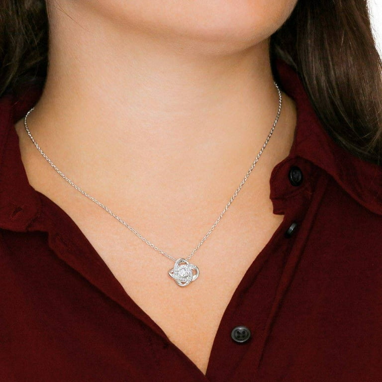 Sweet16 - Be Awesome Love Knot Necklace, Birthday Gift - Walmart.com