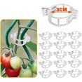 thumbnail image 2 of 100 clips de soporte de plantas de plástico blanco para ayudar al crecimiento vertical de las plantas de vid., 2 of 5