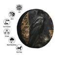thumbnail image 4 of Naloa Gothic Raven Portrait PVC Leather Spare Tire Wheel Cover Spare Tire Cover, for Car Truck SUV Camper Trailer Universal Fit(14-17in)-16 inch, 4 of 6