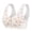 Beige, variant on Women's Large-size Bras Front-buttoned Wireless Adjustable Straps Bras Printed Comfortable Everyday Bras,36B-48C