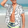 thumbnail image 5 of Picia Lavender Flowers Gentle Cotton Regular Fit Short Sleeve Casual Hawaiian Shirt for Men-Small, 5 of 9