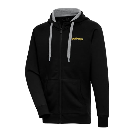 Men's Antigua Black Hulk Hogan Victory Full-Zip Hoodie