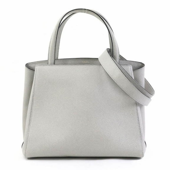 Pre-Owned Valextra Handbag Shoulder Bag Triennale Leather Grey Women's 90055a