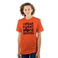 thumbnail image 3 of I Speak Fluent Movie Quotes Film Nerd Men's Graphic T Shirt Tees Brisco Brands S, 3 of 6