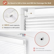 LazBlinds No Tools No Drill Cordless Cellular Shades, Blackout Light Blocking Honeycomb Shades for Home, Thermal Insulation Blinds for Windows, 22 W x 36 H, White