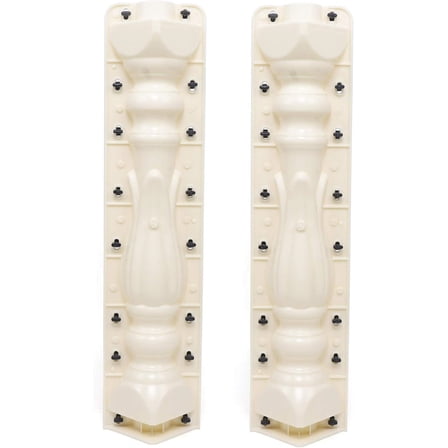 TFCFL Roman Column Concrete Plaster, 1 Set DIY Balustrades Mold Cement Casting Moulds for Concrete DIY Balcony Garden Pool Fence Ornament Decor 27.6 Inch (White)