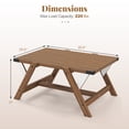 thumbnail image 3 of Gymax Coffee Table Farmhouse Center Wooden Table w/ Decorative Nailhead Accents, 3 of 10
