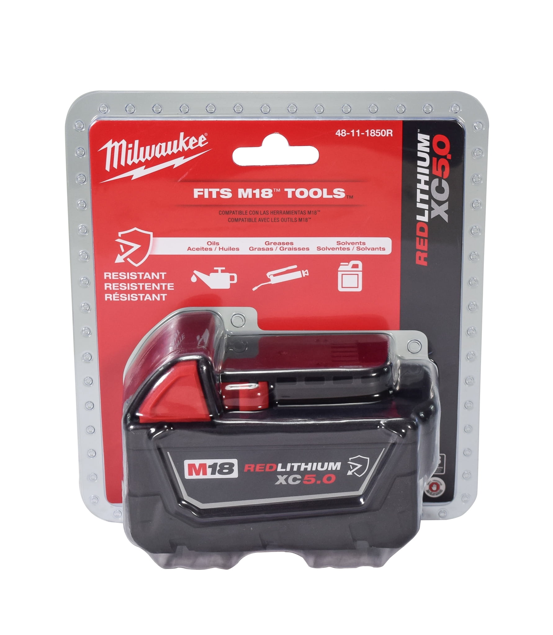 Milwaukee M18 18-Volt 5.0 Ah Lithium-Ion XC Extended Capacity Battery Pack  48-11-1850 - The Home Depot