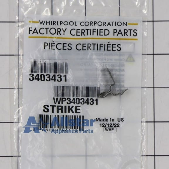 Whirlpool Dryer Door Strike WP3403431