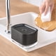 thumbnail image 5 of Toystoory Soporte de esponja 2 en 1, dispensador de prensa para encimera de baño de 300ml, caja de limpieza de doble capa, organizador reutilizable, negro Suministros de limpieza para el hogar Negro Toystoory HA064323-01, 5 of 6