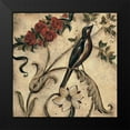 thumbnail image 2 of Lehman, Laurel 12x12 Black Modern Framed Museum Art Print Titled - Crimson Song Bird 1, 2 of 5