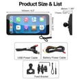 thumbnail image 6 of 6.3" Motorcycle Touch Screen with Wireless CarPlay & Android Auto, IP67 Waterproof Touchscreen Supports GPS Navigation/Bluetooth Transmission, Light-Sensing Display for Hands-Free Calling & Music, 6 of 10