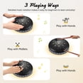 thumbnail image 4 of ALILYY Steel Tongue Drum 11 Note 6 Inches D-Key Tank Drum Handpan Drum Percussion Instrument for Meditation Entertainment Musical Education Concert Mind Healing Yoga,Black, 4 of 8