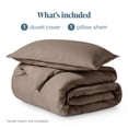 thumbnail image 3 of Bare Home Luxury Duvet Cover and Sham Set - Premium 1800 Collection - Ultra-Soft - Twin/Twin-XL, Taupe, 2-Pieces, 3 of 10