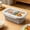 Gray, variant on Collapsible Silicone Storage Containers With Lids,lunch box containers,Microwave & Freezer Saving Design For Kitchen Travel And Meal Prep 1pc