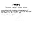 thumbnail image 2 of Transit Auto Front Rear Hub Bearings Assembly Disc Brake Rotors and Semi-Metallic Pads Kit (10Pc) for Car Chevrolet Impala Monte Carlo Non-ABS - Left Right Side (Driver Passenger) KBB-115062, 2 of 11