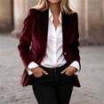 thumbnail image 2 of CHUMUD Women's Velvet Blazer Single Button Lapel Collar Jacket Slim Fit Party Evening Outerwear, S-3XL, 2 of 5