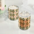 thumbnail image 2 of Yayeee 4 Pack Qtip Holder Bathroom Cotton Swab Canister with Lid Clear Dispenser Set, Retro Black Stars, 2 of 6