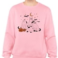 thumbnail image 2 of Halloween Ghots Cats Sweatshirt Unisex 2X-Large Pink, 2 of 5