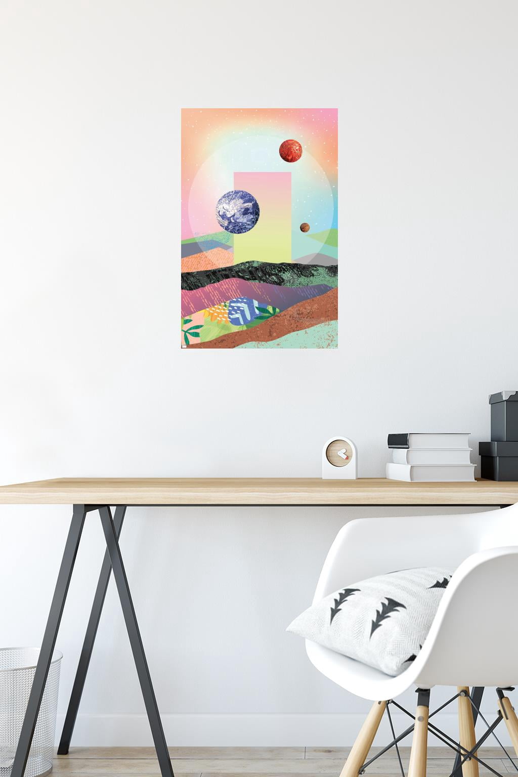 Abstract Space Wall Poster, 14.725" x 22.375"