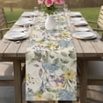 thumbnail image 4 of Vintage Spring Floral Table Runner - 36 Inch Long Farmhouse Flowers Rustic Cotton and Linen Blended Dress Scarves Farmhouse Table Runner for Kitchen Dining, Coffee Table, 13" x 36", 4 of 8