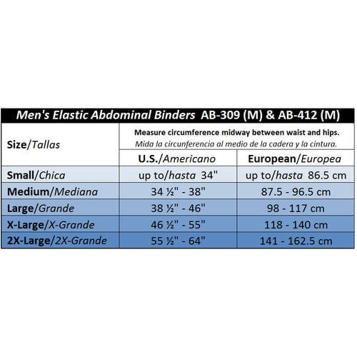 Ita-Med Medium Support Abdominal Binder, Slimming Tummy Shaper, for Men: AB-309