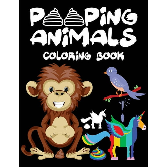 pooping animals coloring book