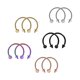 thumbnail image 3 of 10 Piezas 16G 316L de Acero Inoxidable de Septum Ball Hoop - estilo 5, 10 mm Sunnimix Joyas para piercings corporales, 3 of 3